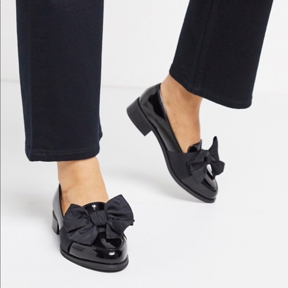 Worn once; Black flats